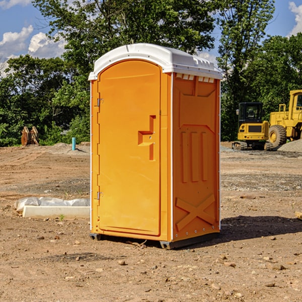 how often are the portable restrooms cleaned and serviced during a rental period in Mesa California